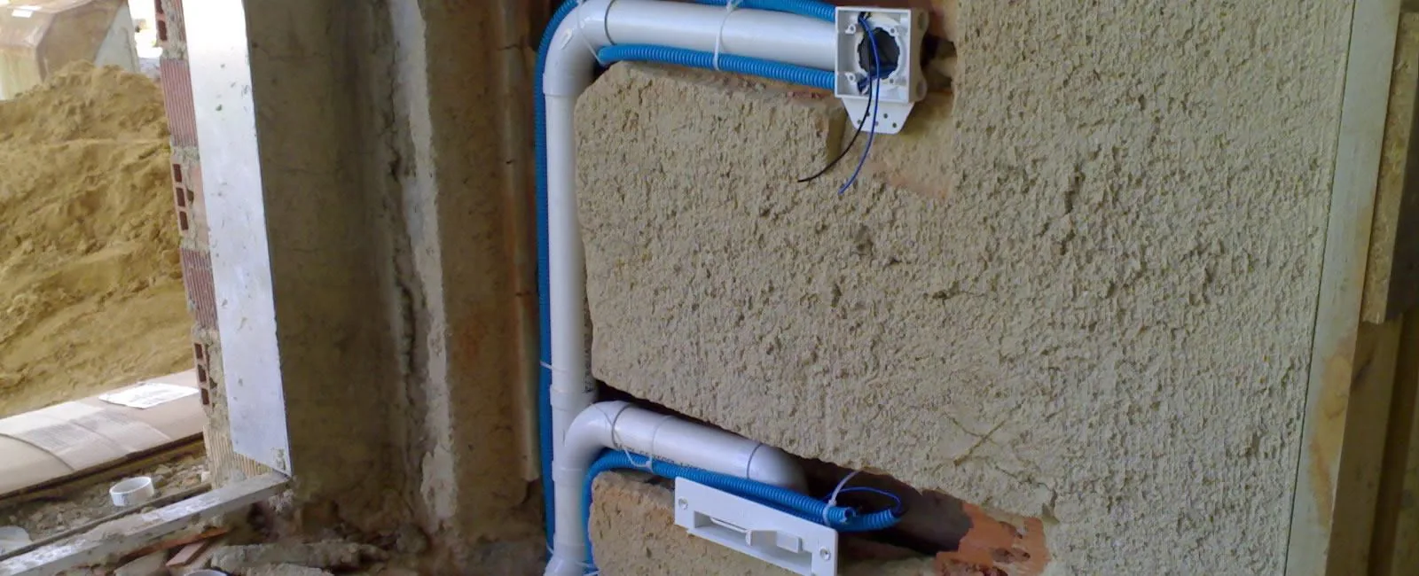 Instalación en obra de aspiración centralizada